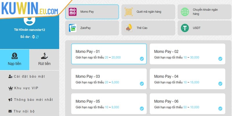 Kết nối mạng không ổn định có thể gây gián đoạn giao dịch nạp